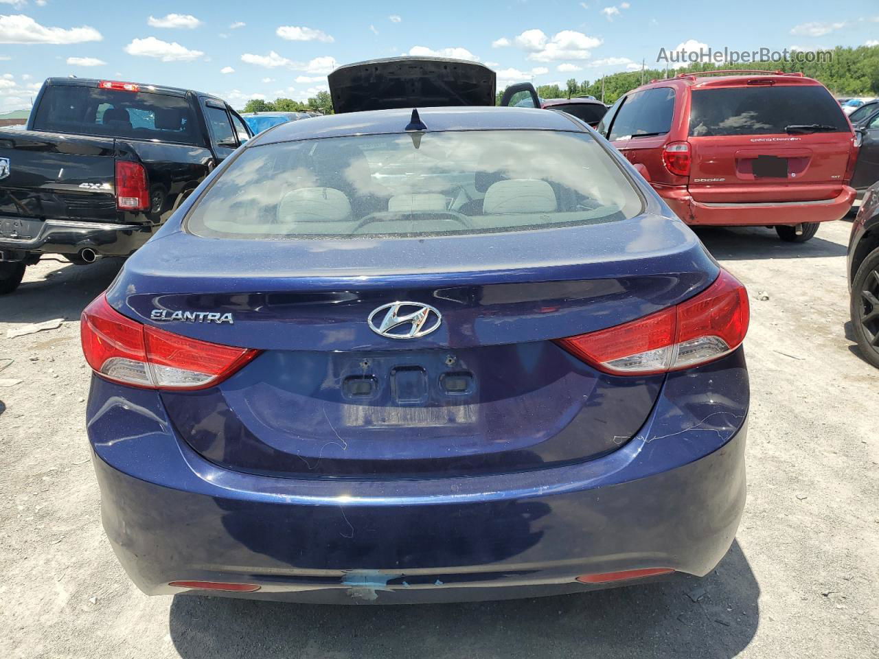 2013 Hyundai Elantra Gls Blue vin: 5NPDH4AE7DH229957