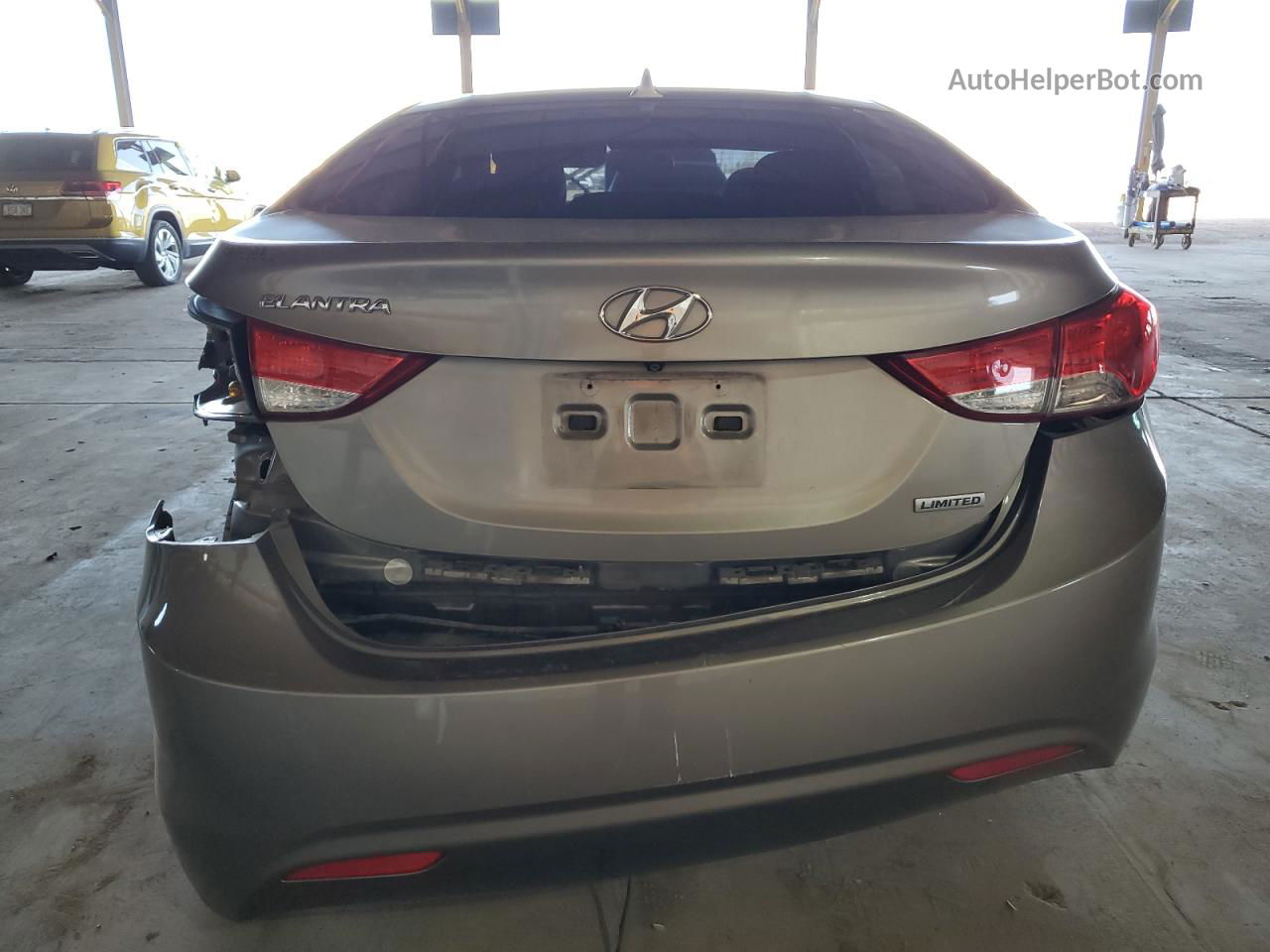 2013 Hyundai Elantra Gls Gray vin: 5NPDH4AE7DH232177