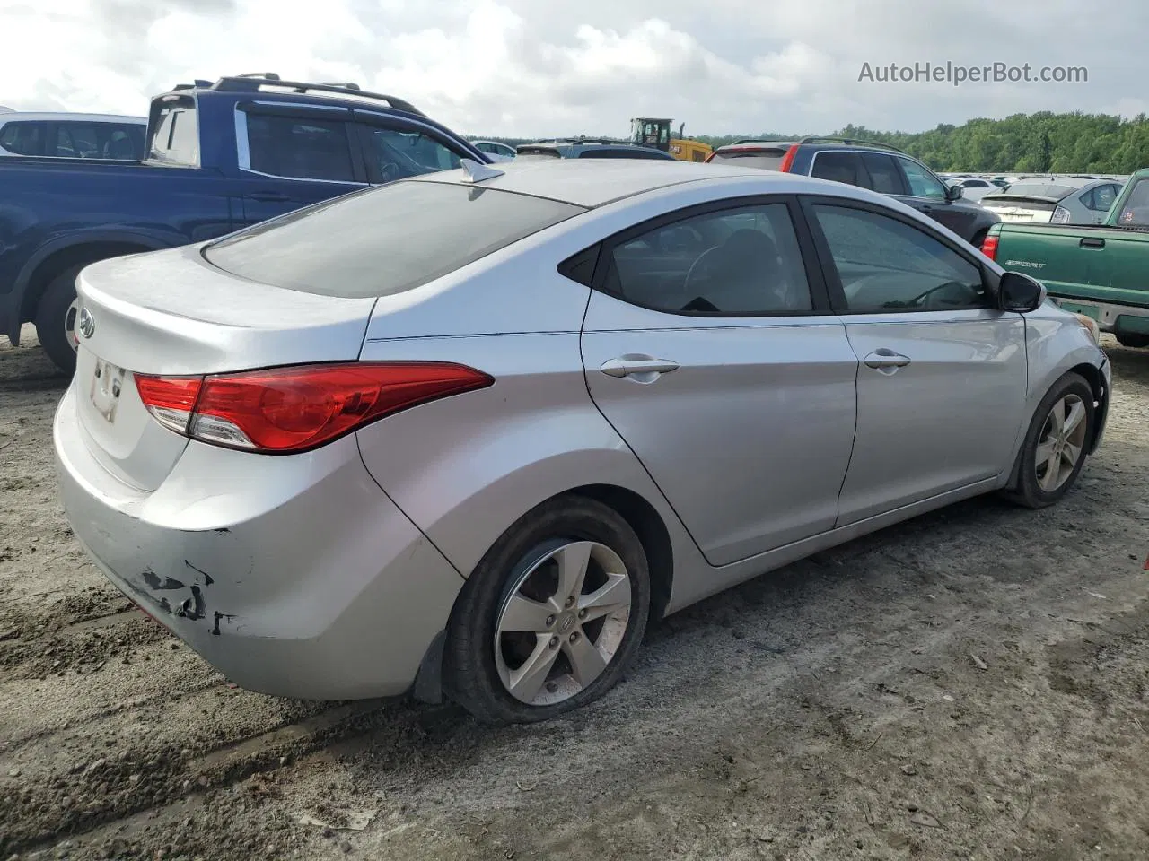 2013 Hyundai Elantra Gls Silver vin: 5NPDH4AE7DH237265