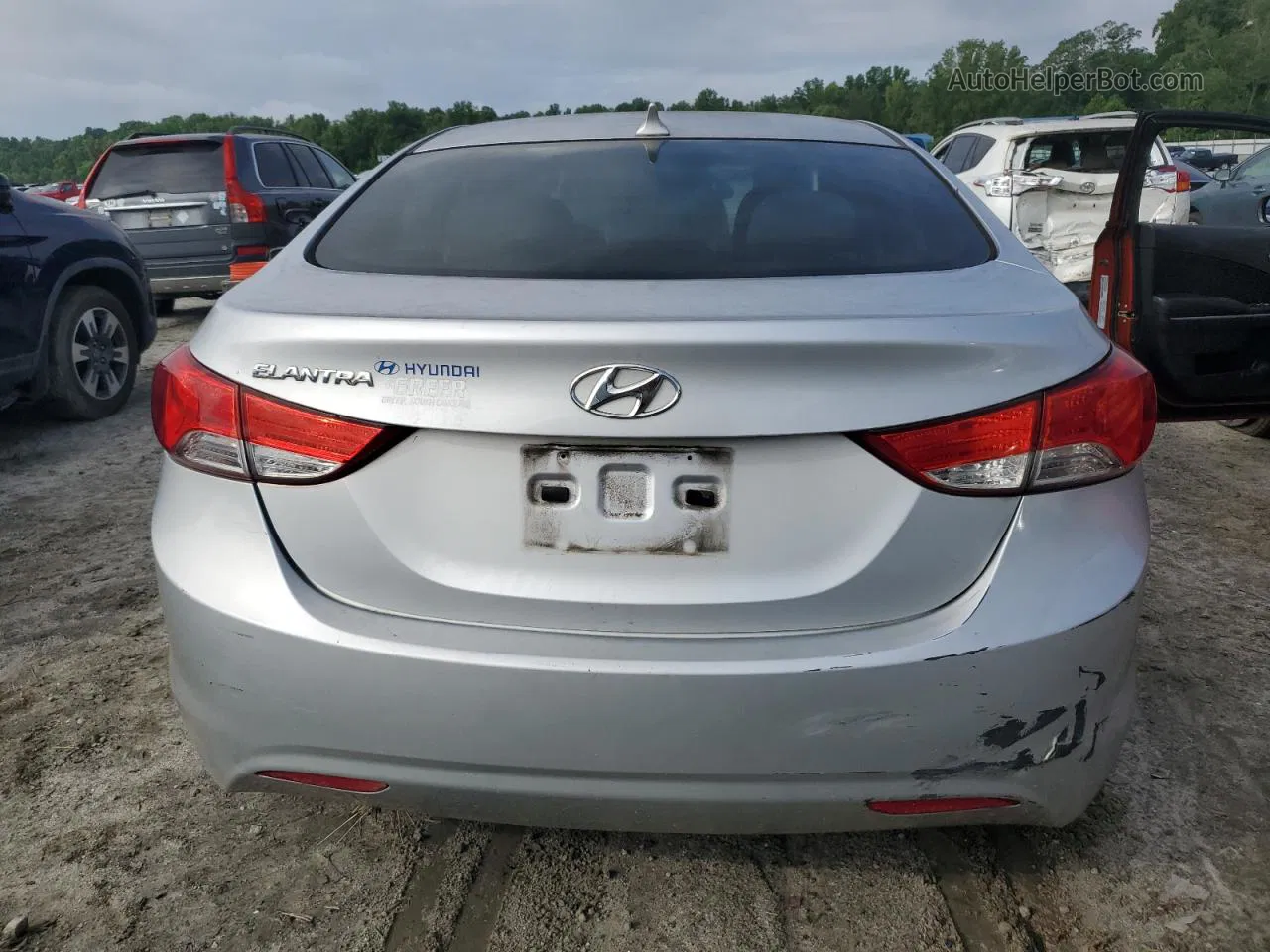 2013 Hyundai Elantra Gls Silver vin: 5NPDH4AE7DH237265