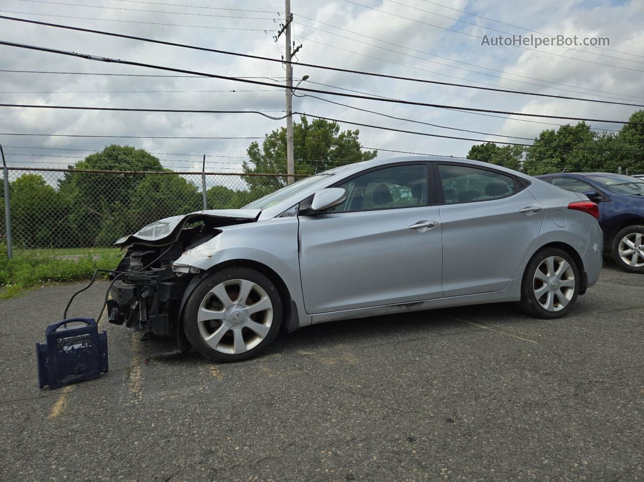 2013 Hyundai Elantra Gls Gray vin: 5NPDH4AE7DH276714