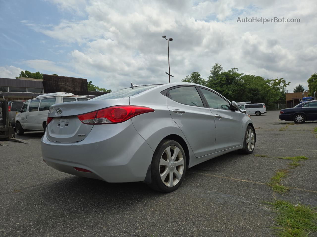 2013 Hyundai Elantra Gls Gray vin: 5NPDH4AE7DH276714