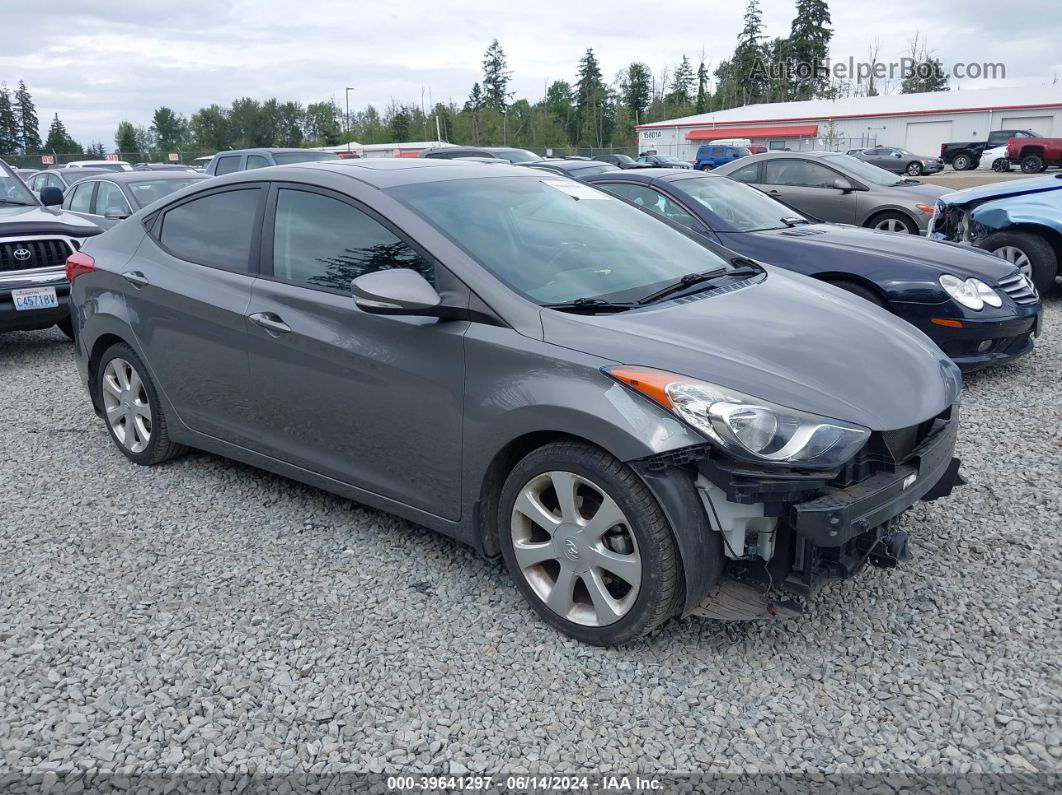 2013 Hyundai Elantra Limited Серый vin: 5NPDH4AE7DH324485