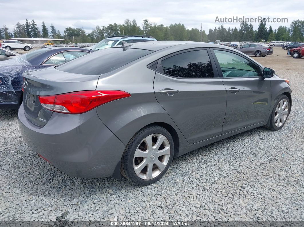 2013 Hyundai Elantra Limited Gray vin: 5NPDH4AE7DH324485