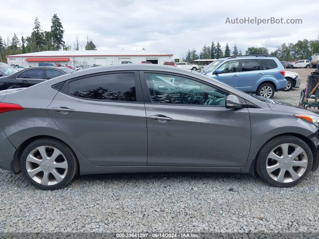 2013 Hyundai Elantra Limited Gray vin: 5NPDH4AE7DH324485