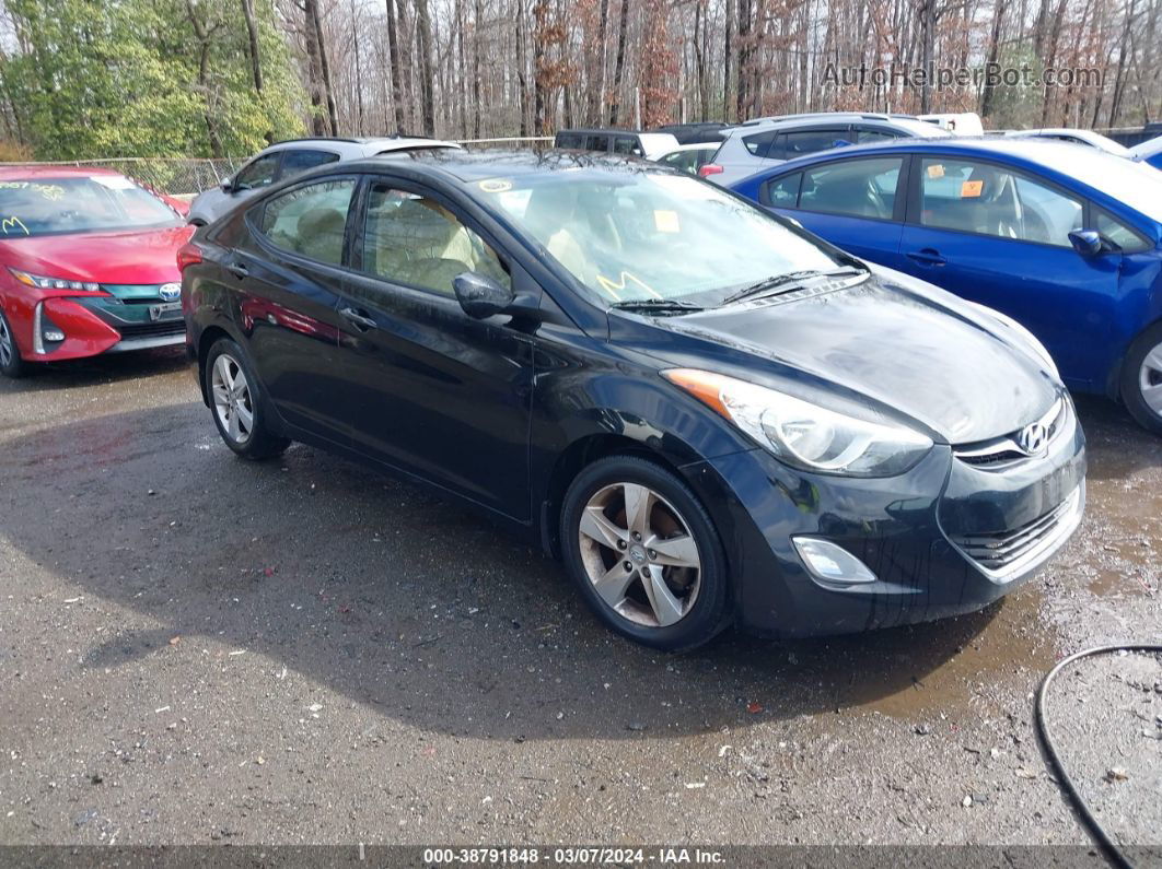 2013 Hyundai Elantra Gls Black vin: 5NPDH4AE7DH335910