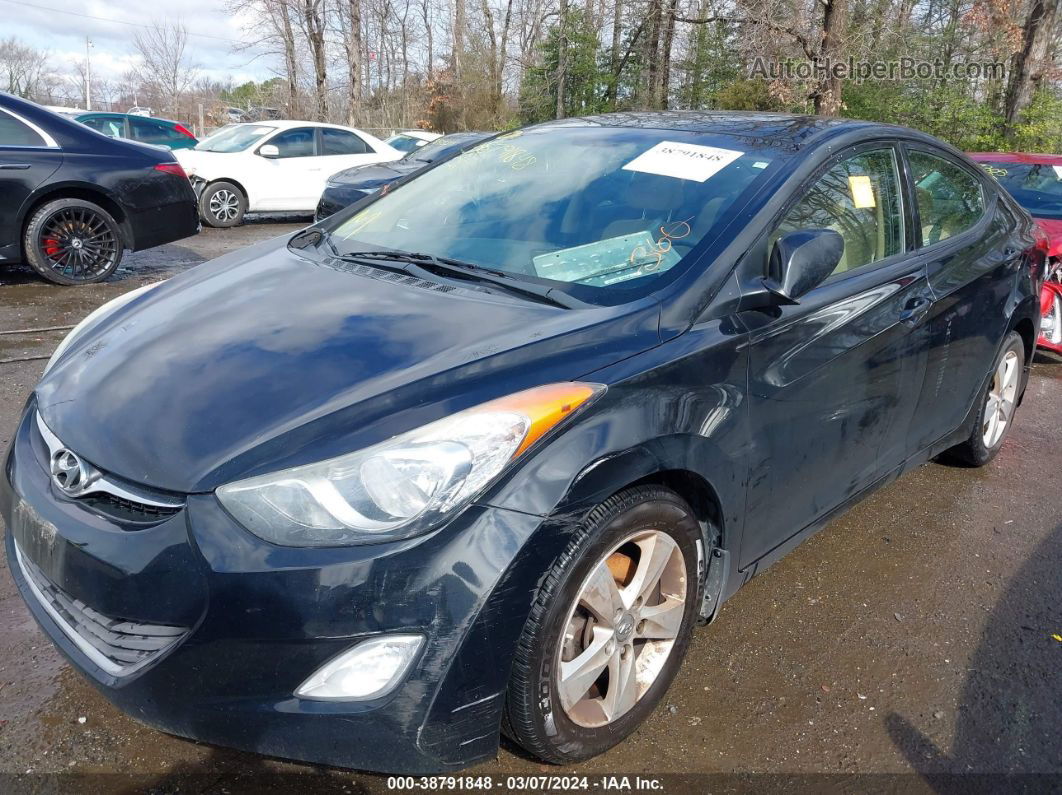 2013 Hyundai Elantra Gls Black vin: 5NPDH4AE7DH335910