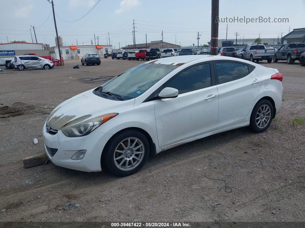 2013 Hyundai Elantra Gls White vin: 5NPDH4AE7DH405860