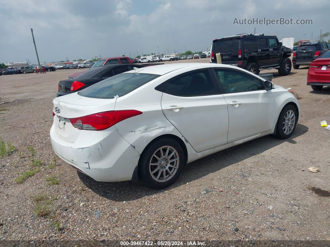 2013 Hyundai Elantra Gls White vin: 5NPDH4AE7DH405860