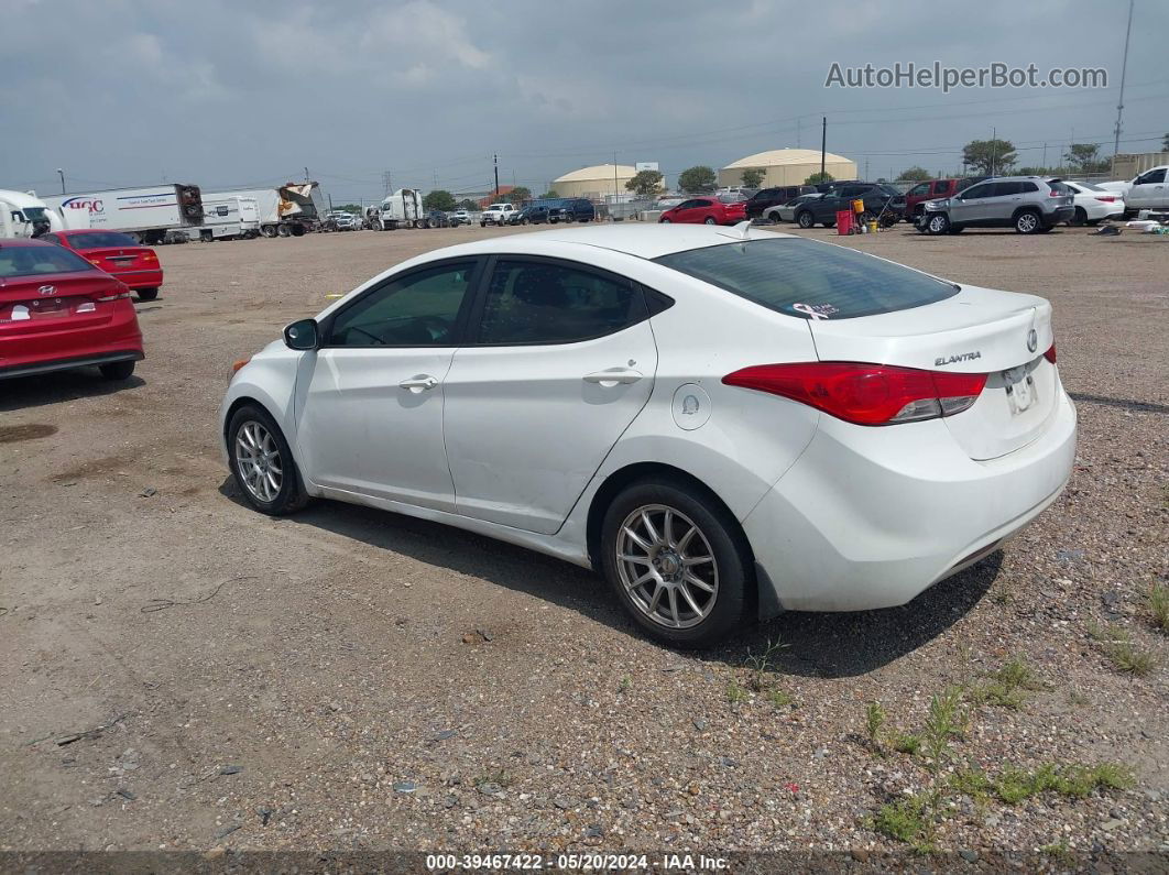 2013 Hyundai Elantra Gls White vin: 5NPDH4AE7DH405860