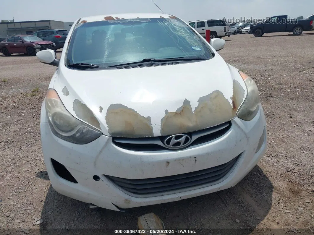 2013 Hyundai Elantra Gls White vin: 5NPDH4AE7DH405860