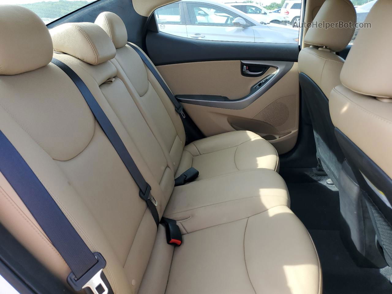 2013 Hyundai Elantra Gls White vin: 5NPDH4AE7DH406104