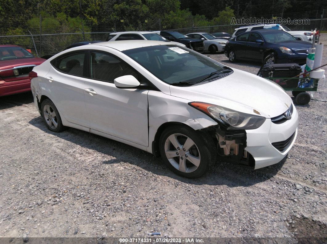 2013 Hyundai Elantra Gls White vin: 5NPDH4AE7DH421749