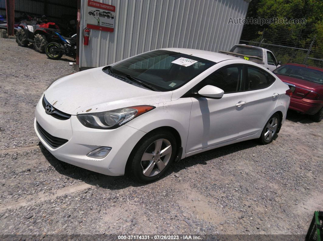 2013 Hyundai Elantra Gls White vin: 5NPDH4AE7DH421749