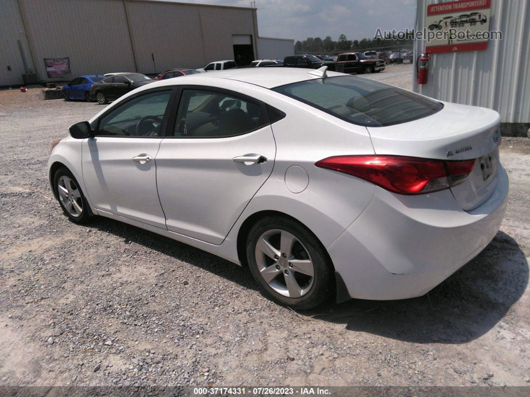 2013 Hyundai Elantra Gls White vin: 5NPDH4AE7DH421749