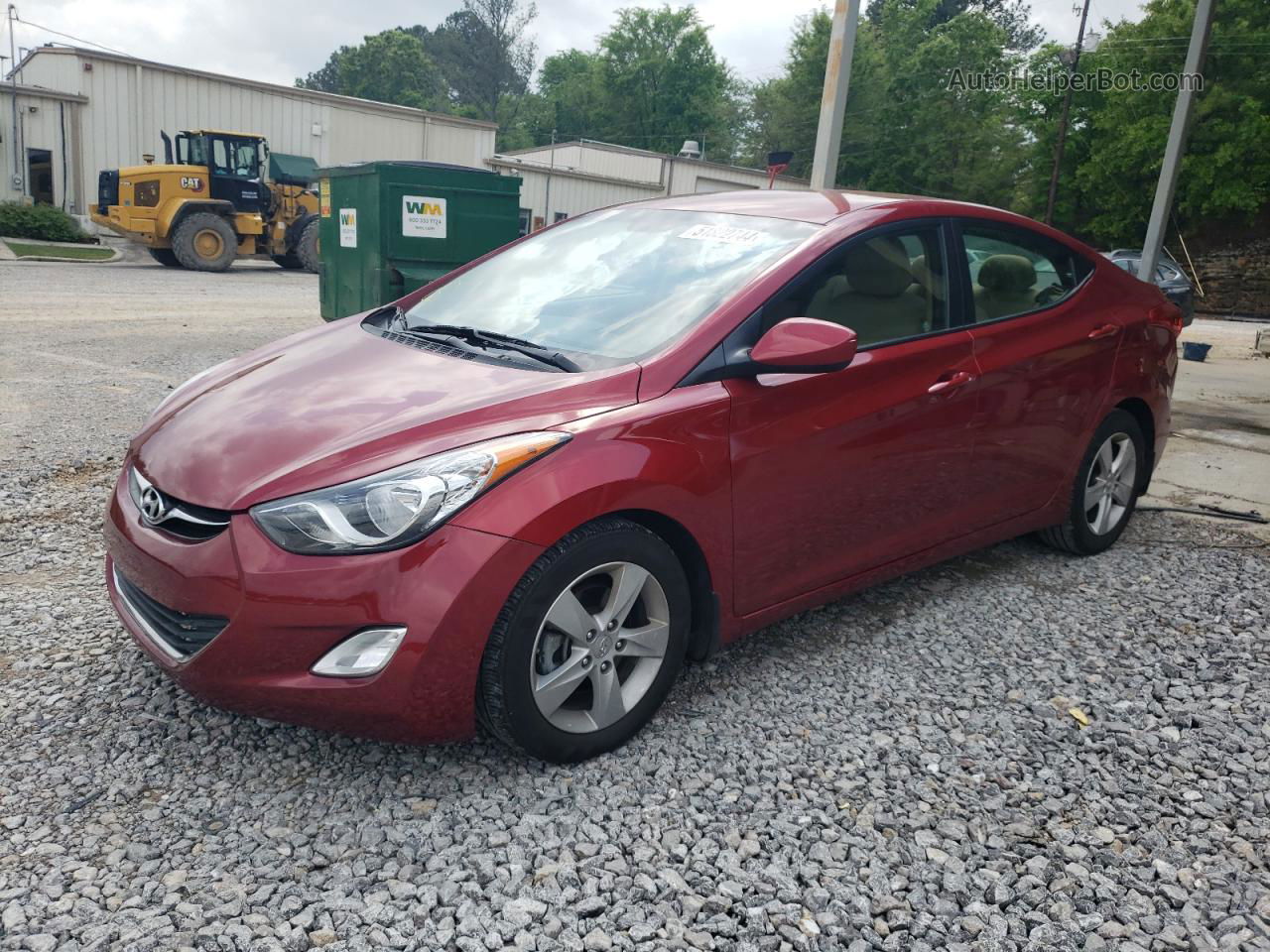 2013 Hyundai Elantra Gls Red vin: 5NPDH4AE7DH435859