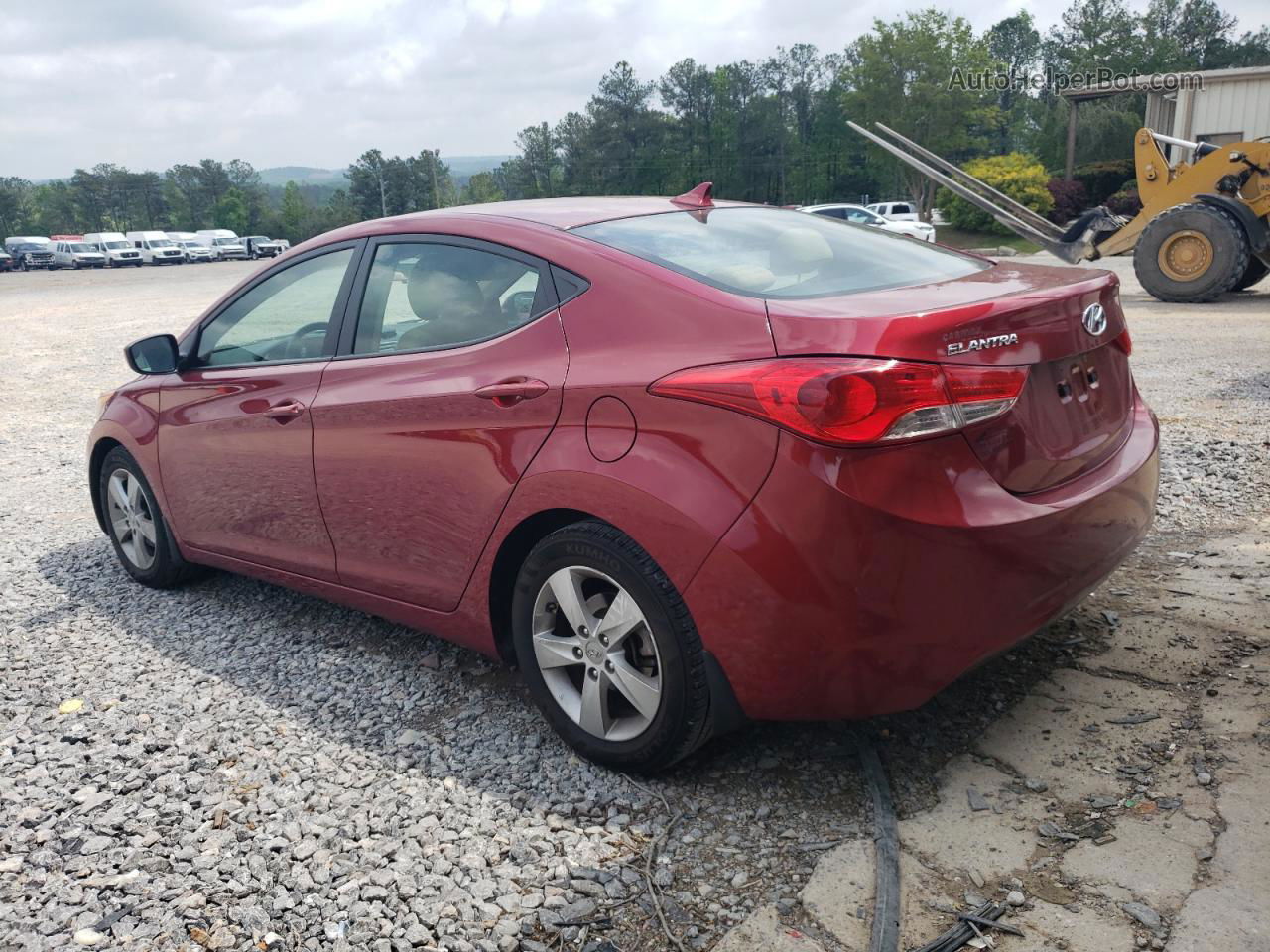 2013 Hyundai Elantra Gls Red vin: 5NPDH4AE7DH435859