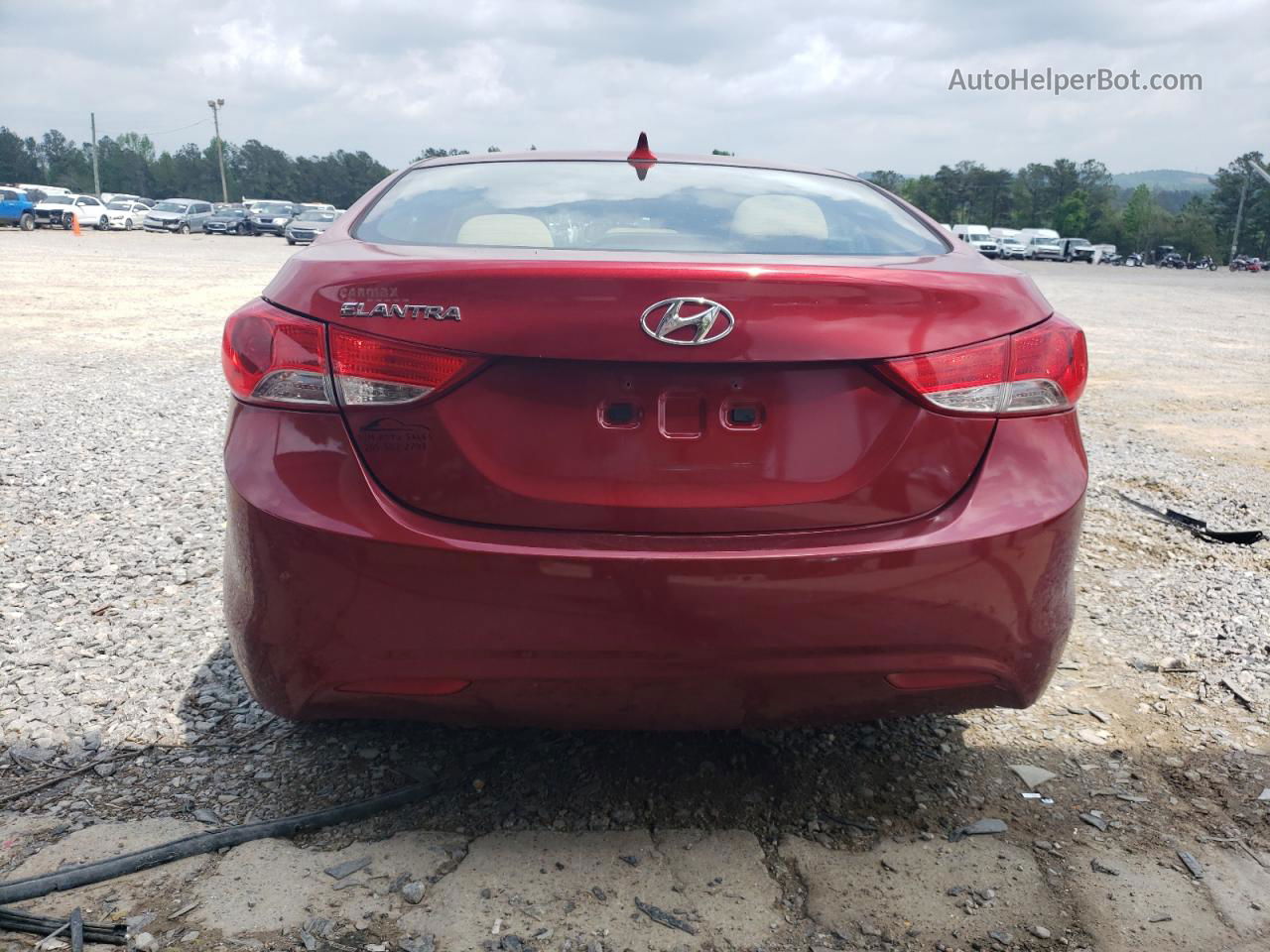 2013 Hyundai Elantra Gls Red vin: 5NPDH4AE7DH435859