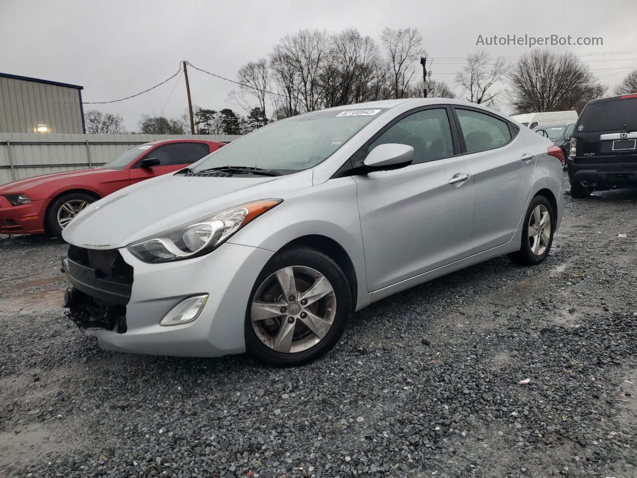 2013 Hyundai Elantra Gls Серебряный vin: 5NPDH4AE7DH438082