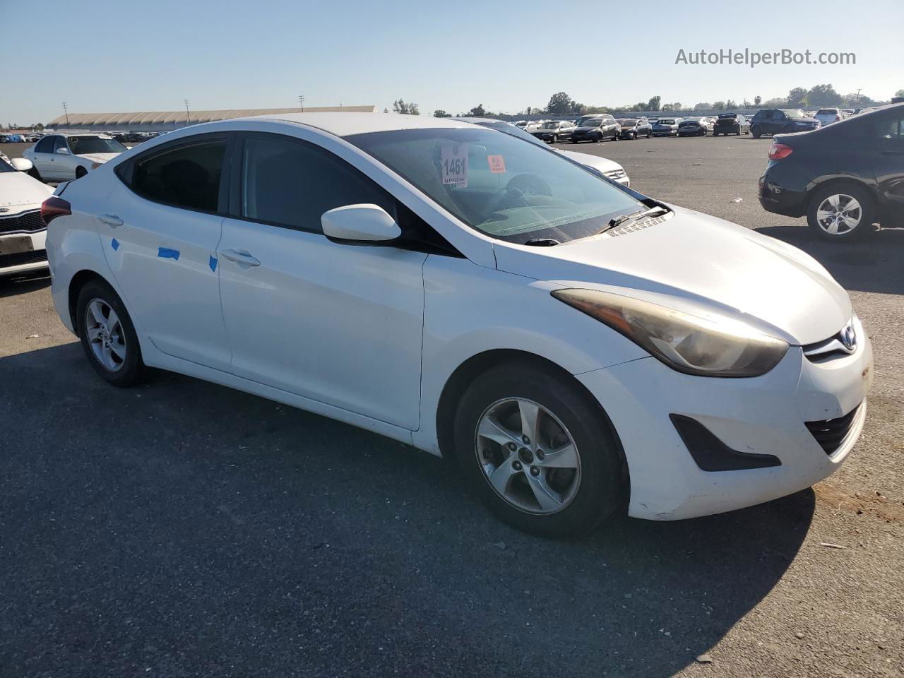 2014 Hyundai Elantra Se White vin: 5NPDH4AE7EH465557