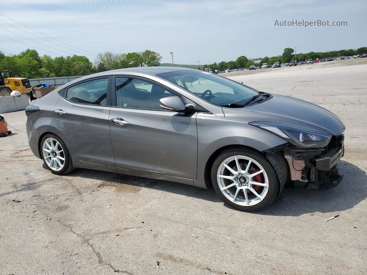 2014 Hyundai Elantra Se Gray vin: 5NPDH4AE7EH474632