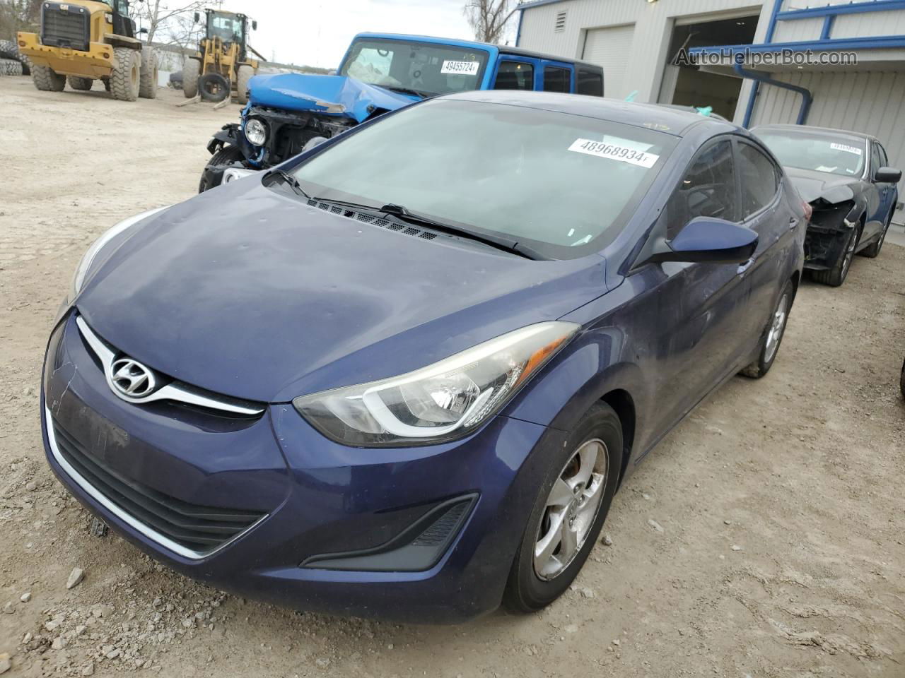 2014 Hyundai Elantra Se Blue vin: 5NPDH4AE7EH475439