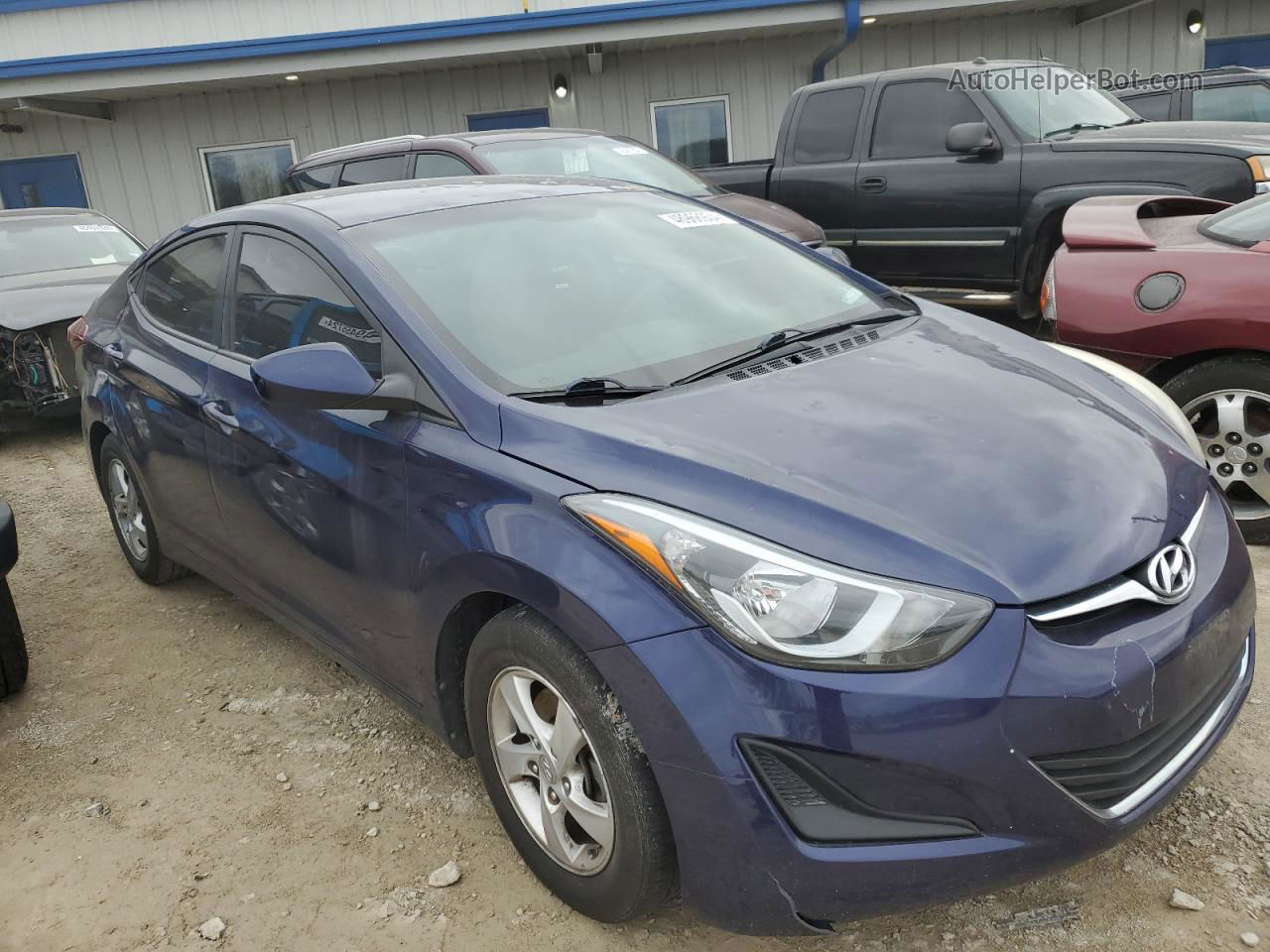 2014 Hyundai Elantra Se Blue vin: 5NPDH4AE7EH475439