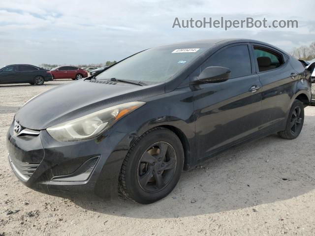 2014 Hyundai Elantra Se Black vin: 5NPDH4AE7EH483797