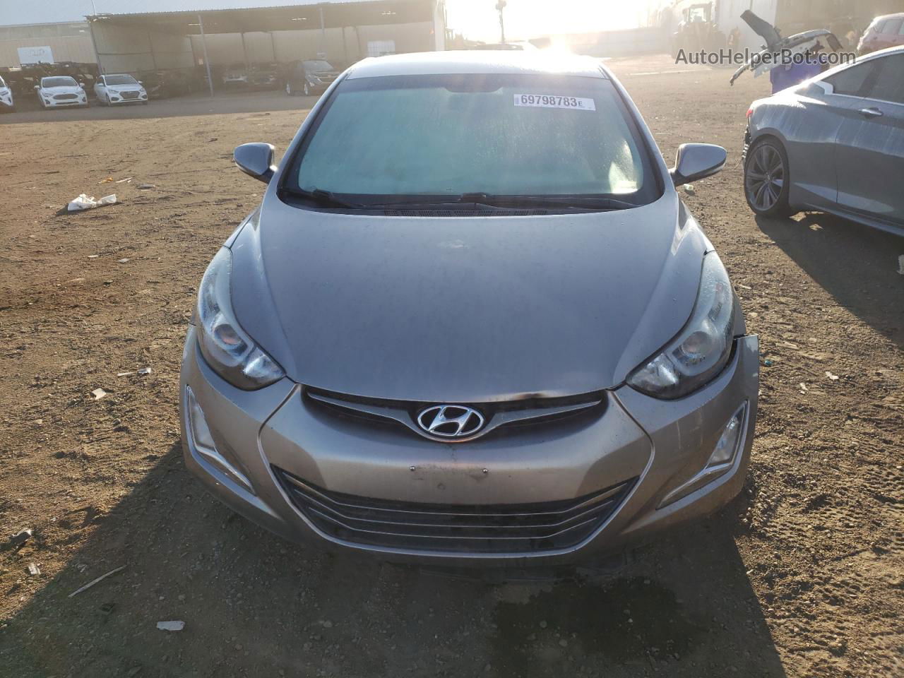 2014 Hyundai Elantra Se Beige vin: 5NPDH4AE7EH486652