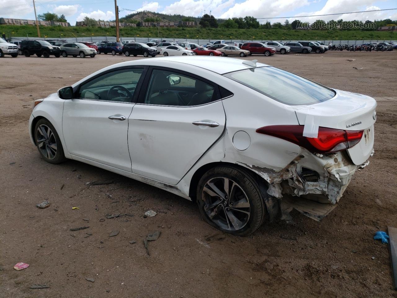 2014 Hyundai Elantra Se White vin: 5NPDH4AE7EH497876