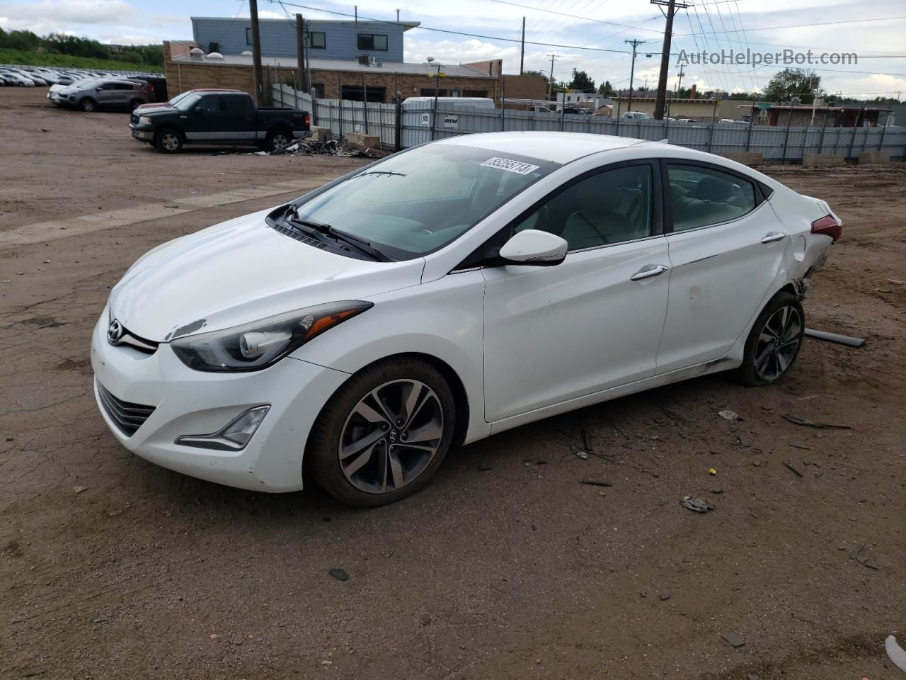 2014 Hyundai Elantra Se White vin: 5NPDH4AE7EH497876