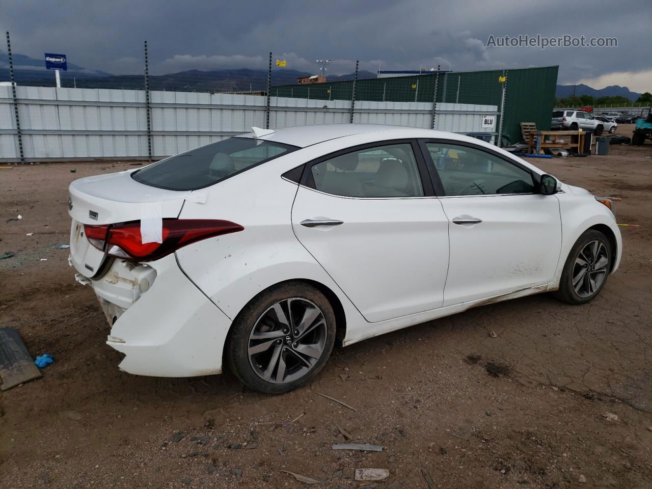 2014 Hyundai Elantra Se White vin: 5NPDH4AE7EH497876