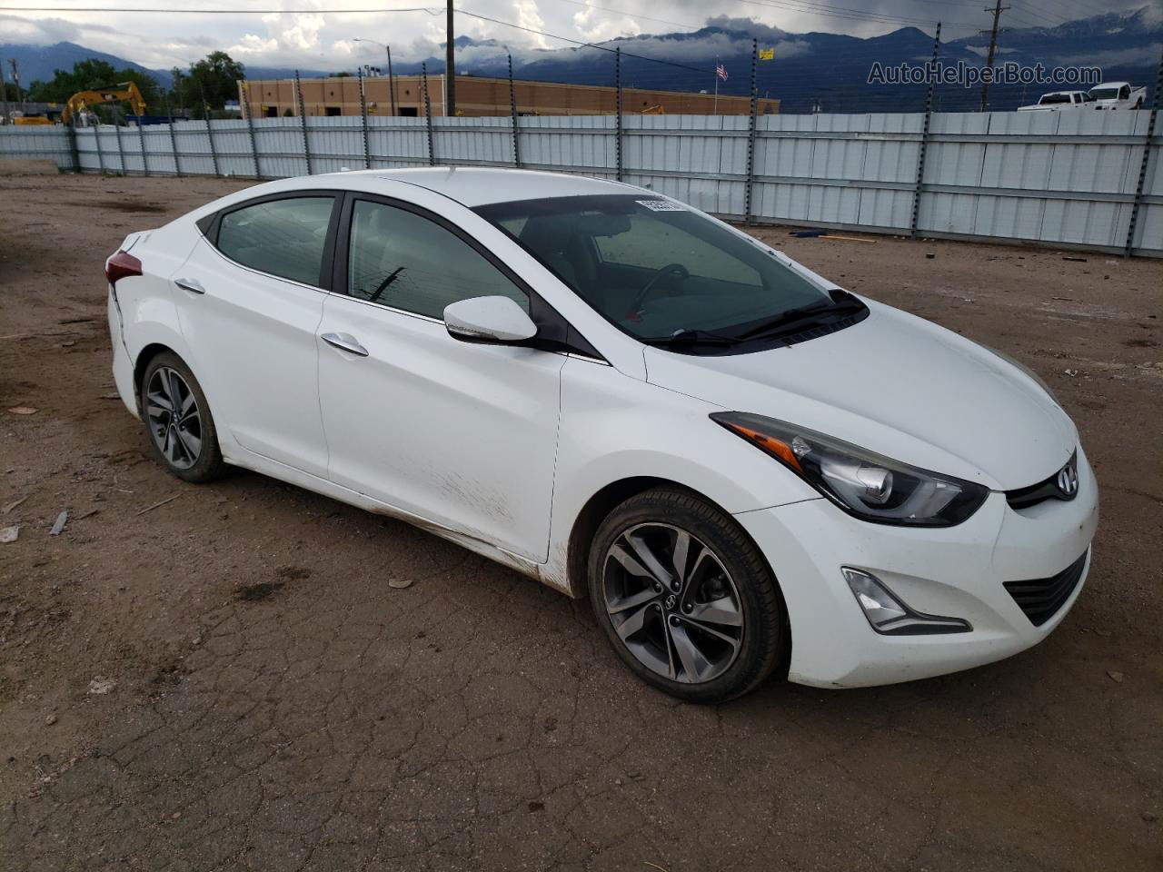 2014 Hyundai Elantra Se White vin: 5NPDH4AE7EH497876