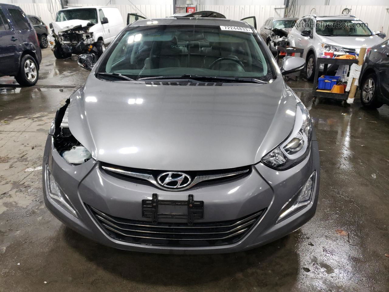 2014 Hyundai Elantra Se Gray vin: 5NPDH4AE7EH507290