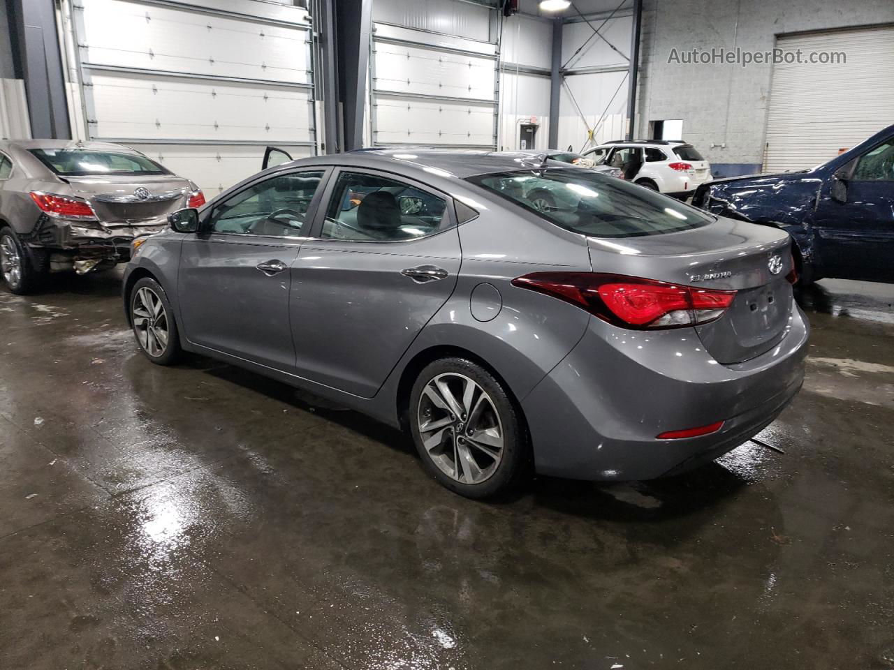 2014 Hyundai Elantra Se Gray vin: 5NPDH4AE7EH507290