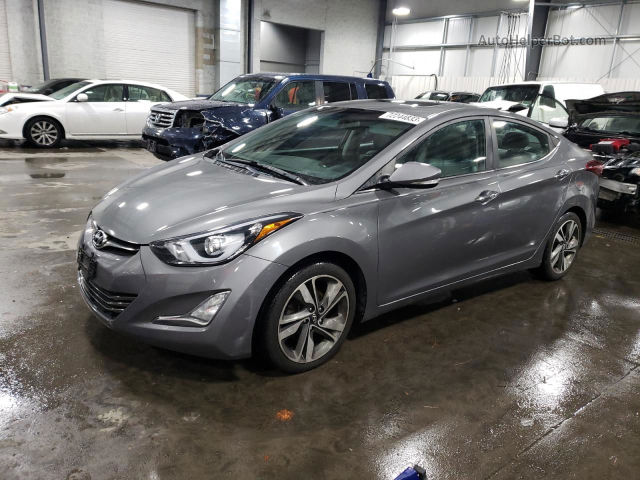 2014 Hyundai Elantra Se Gray vin: 5NPDH4AE7EH507290