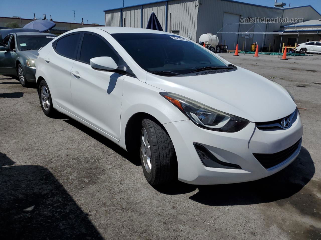 2014 Hyundai Elantra Se White vin: 5NPDH4AE7EH516460