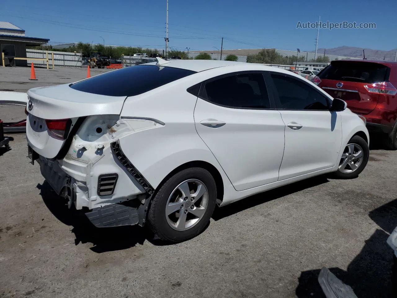 2014 Hyundai Elantra Se White vin: 5NPDH4AE7EH516460