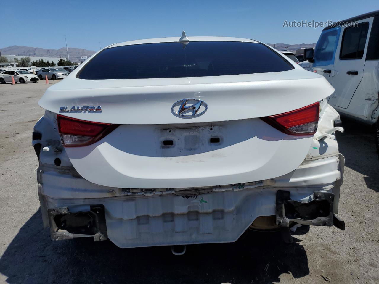 2014 Hyundai Elantra Se White vin: 5NPDH4AE7EH516460