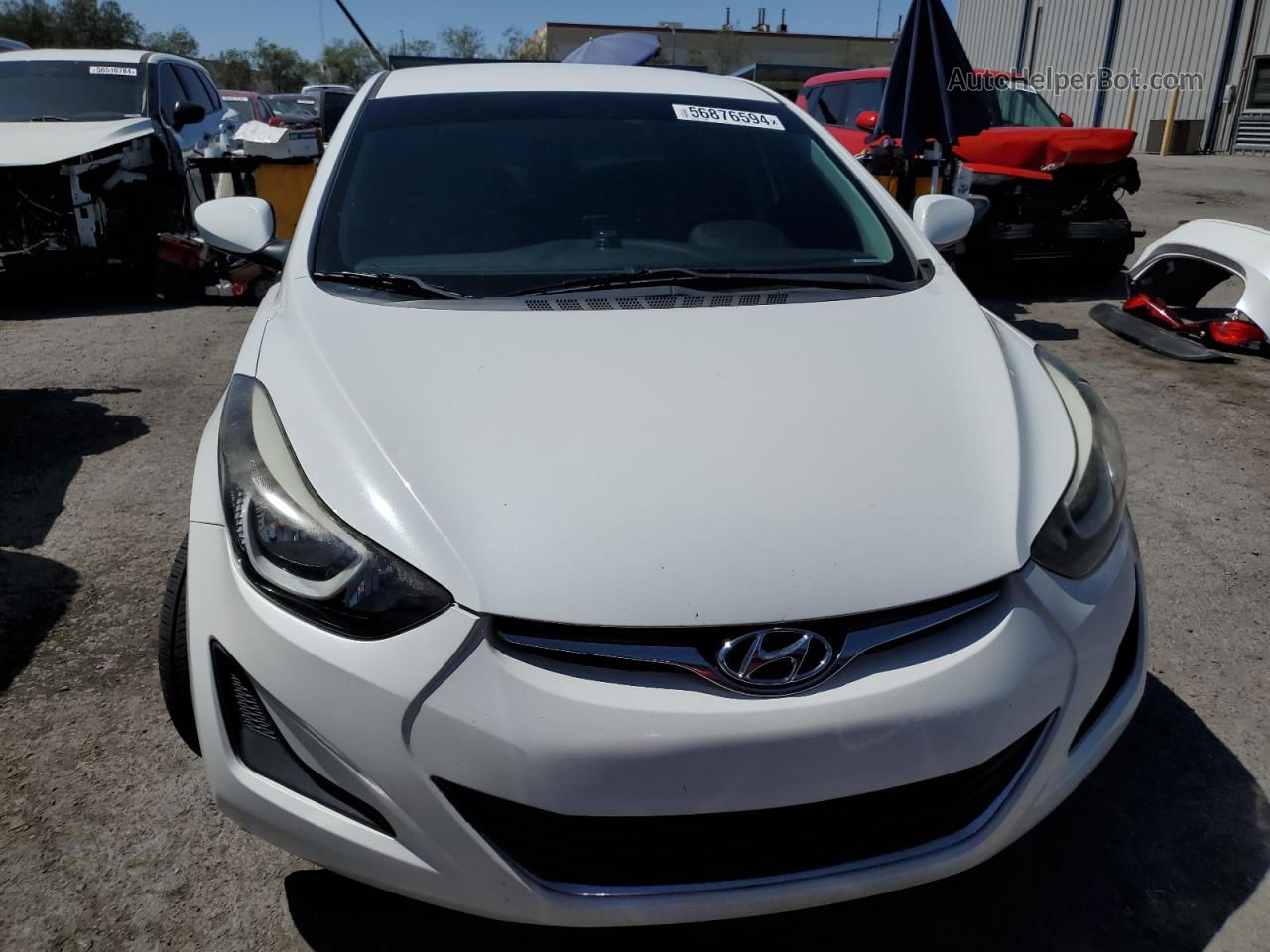 2014 Hyundai Elantra Se White vin: 5NPDH4AE7EH516460