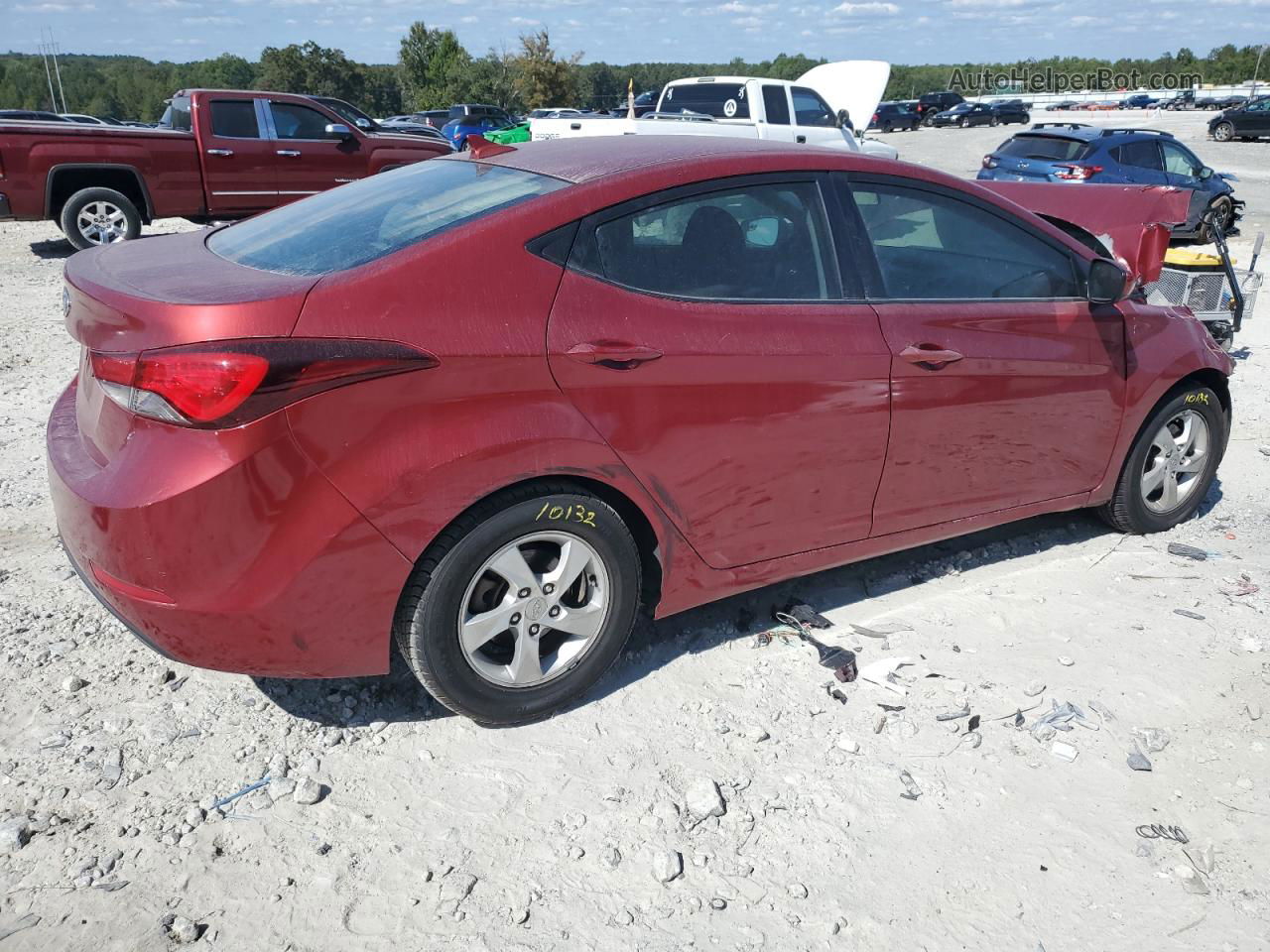 2014 Hyundai Elantra Se Red vin: 5NPDH4AE7EH531105