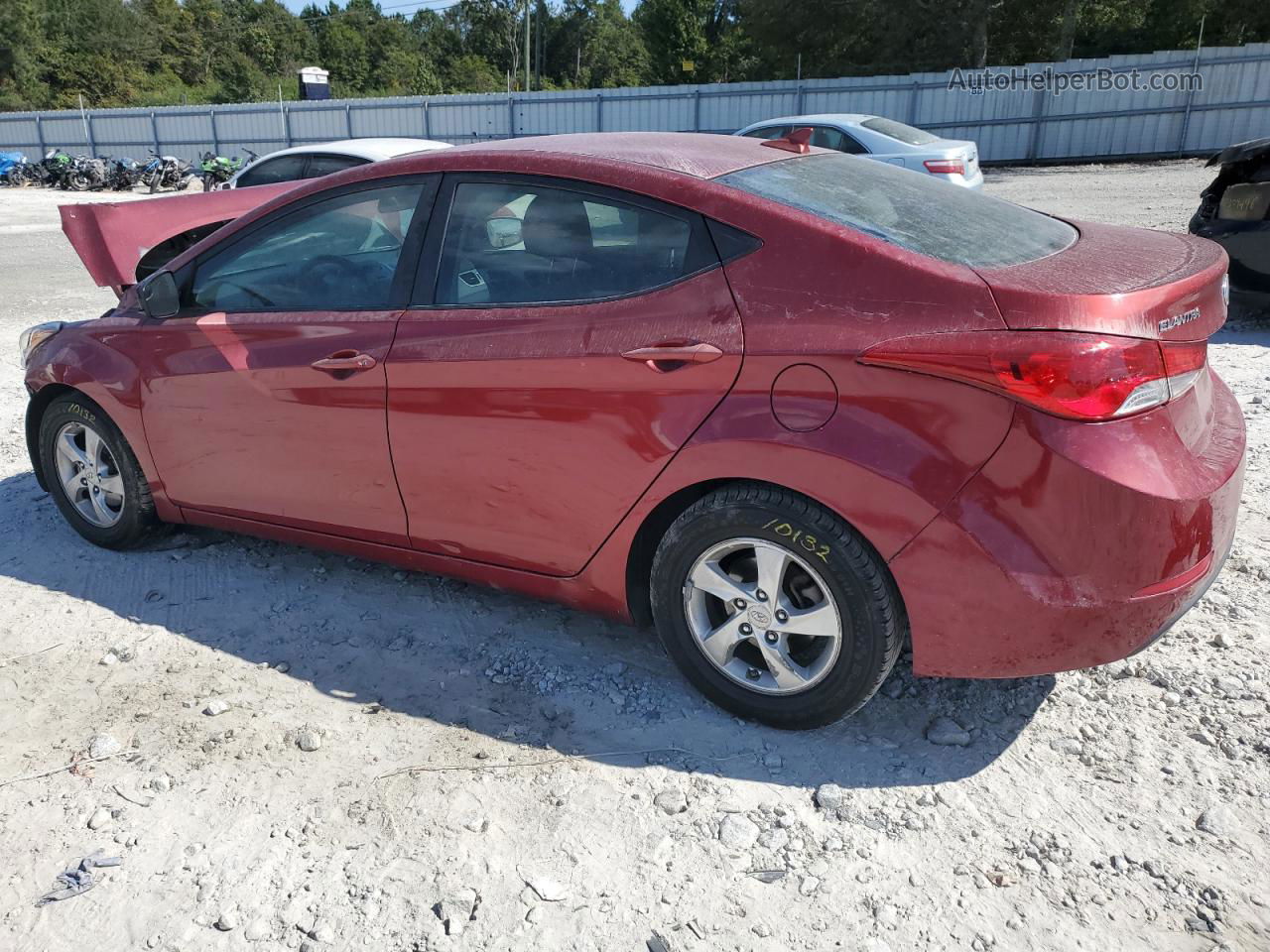 2014 Hyundai Elantra Se Red vin: 5NPDH4AE7EH531105