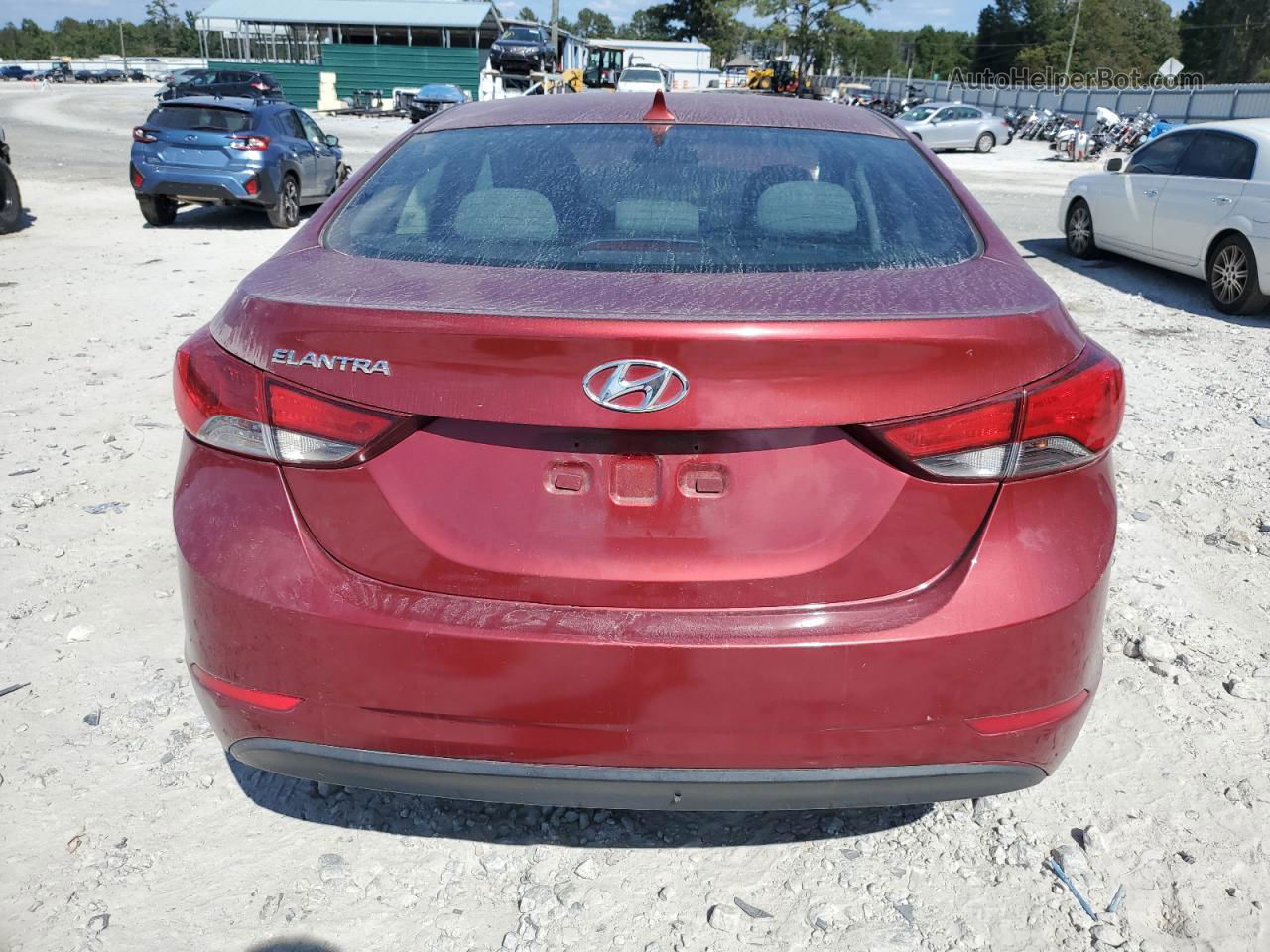 2014 Hyundai Elantra Se Red vin: 5NPDH4AE7EH531105