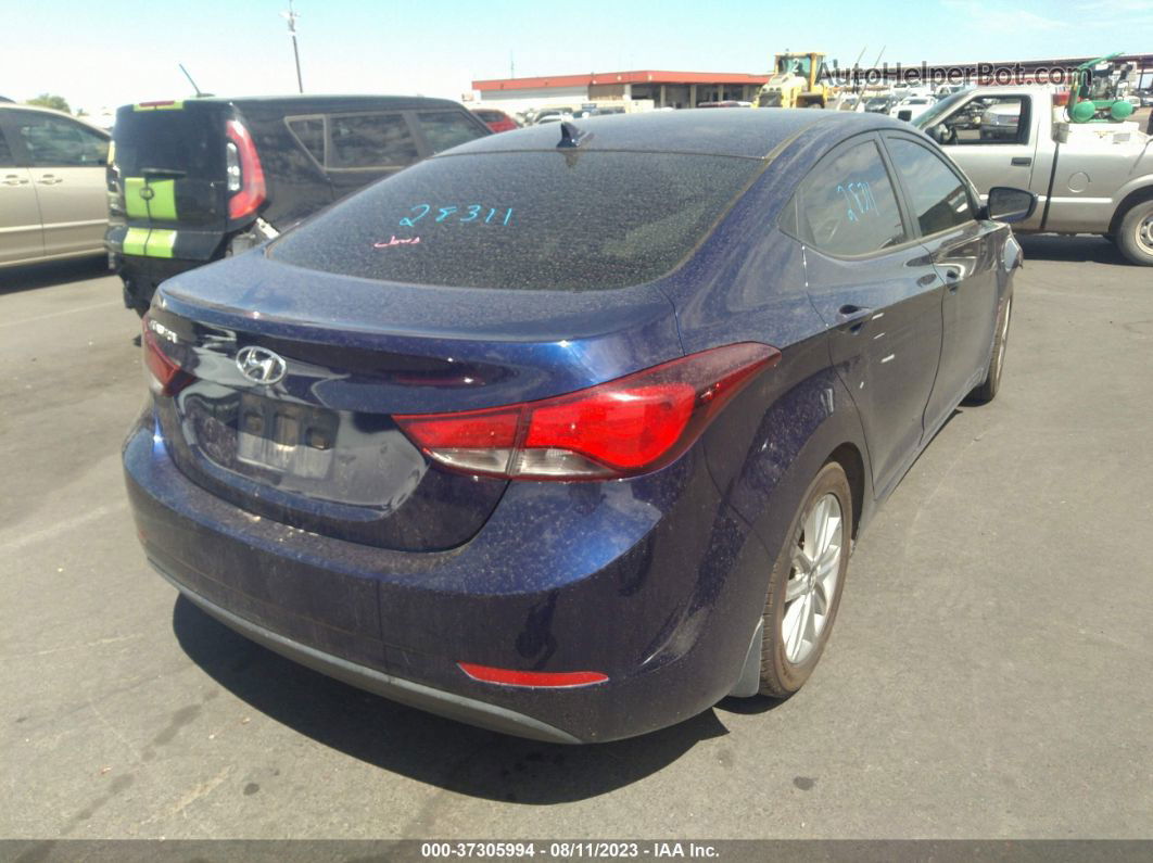 2014 Hyundai Elantra Se Синий vin: 5NPDH4AE7EH532805