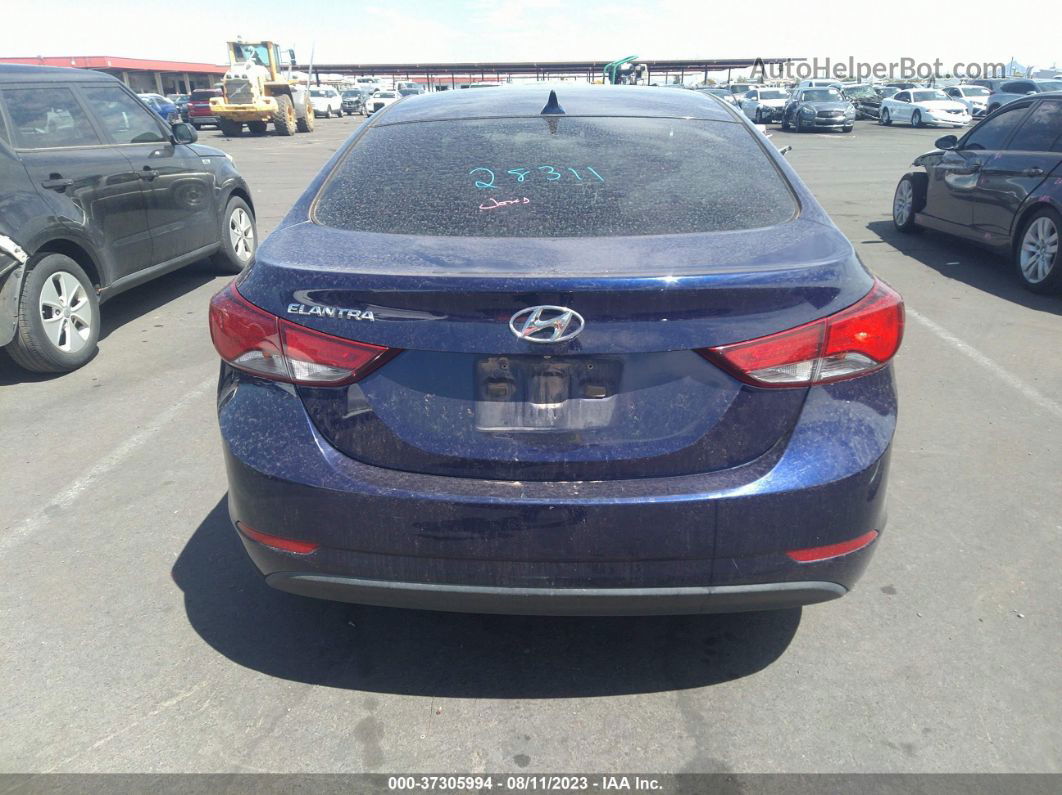 2014 Hyundai Elantra Se Blue vin: 5NPDH4AE7EH532805