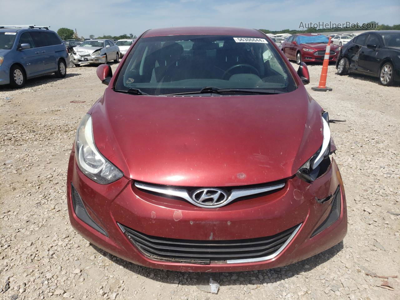 2014 Hyundai Elantra Se Темно-бордовый vin: 5NPDH4AE7EH535297