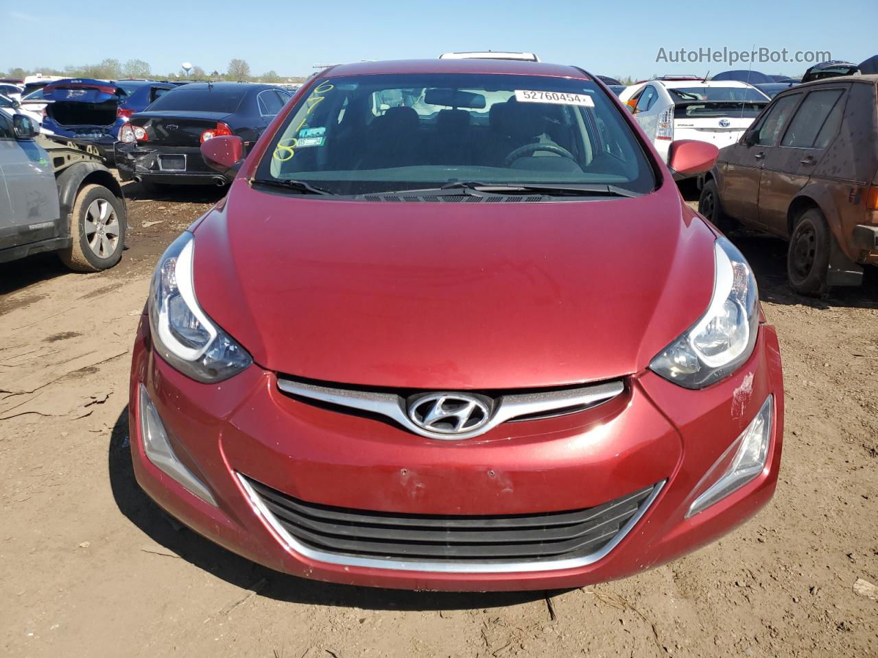 2014 Hyundai Elantra Se Red vin: 5NPDH4AE7EH537180