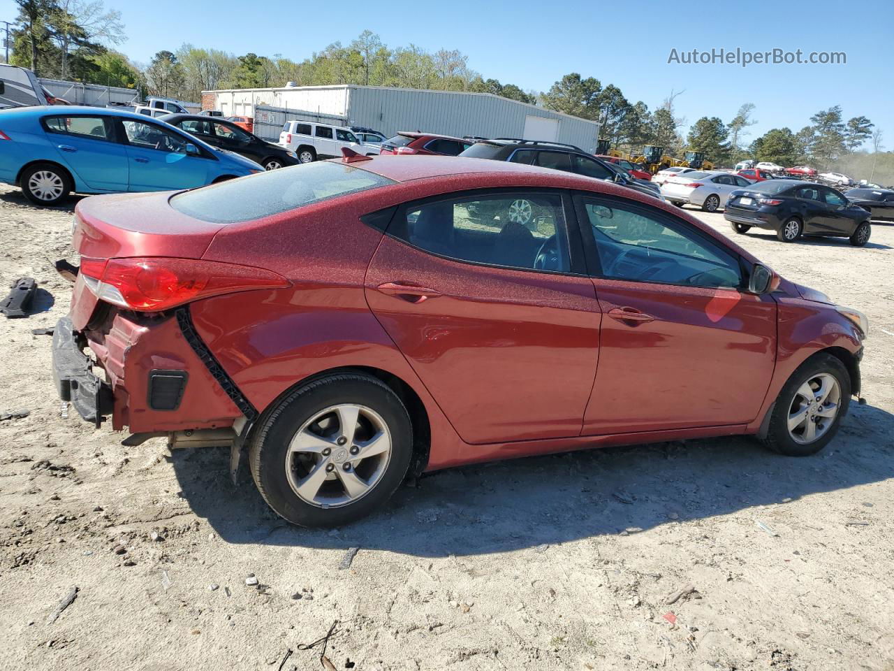 2014 Hyundai Elantra Se Red vin: 5NPDH4AE7EH541598