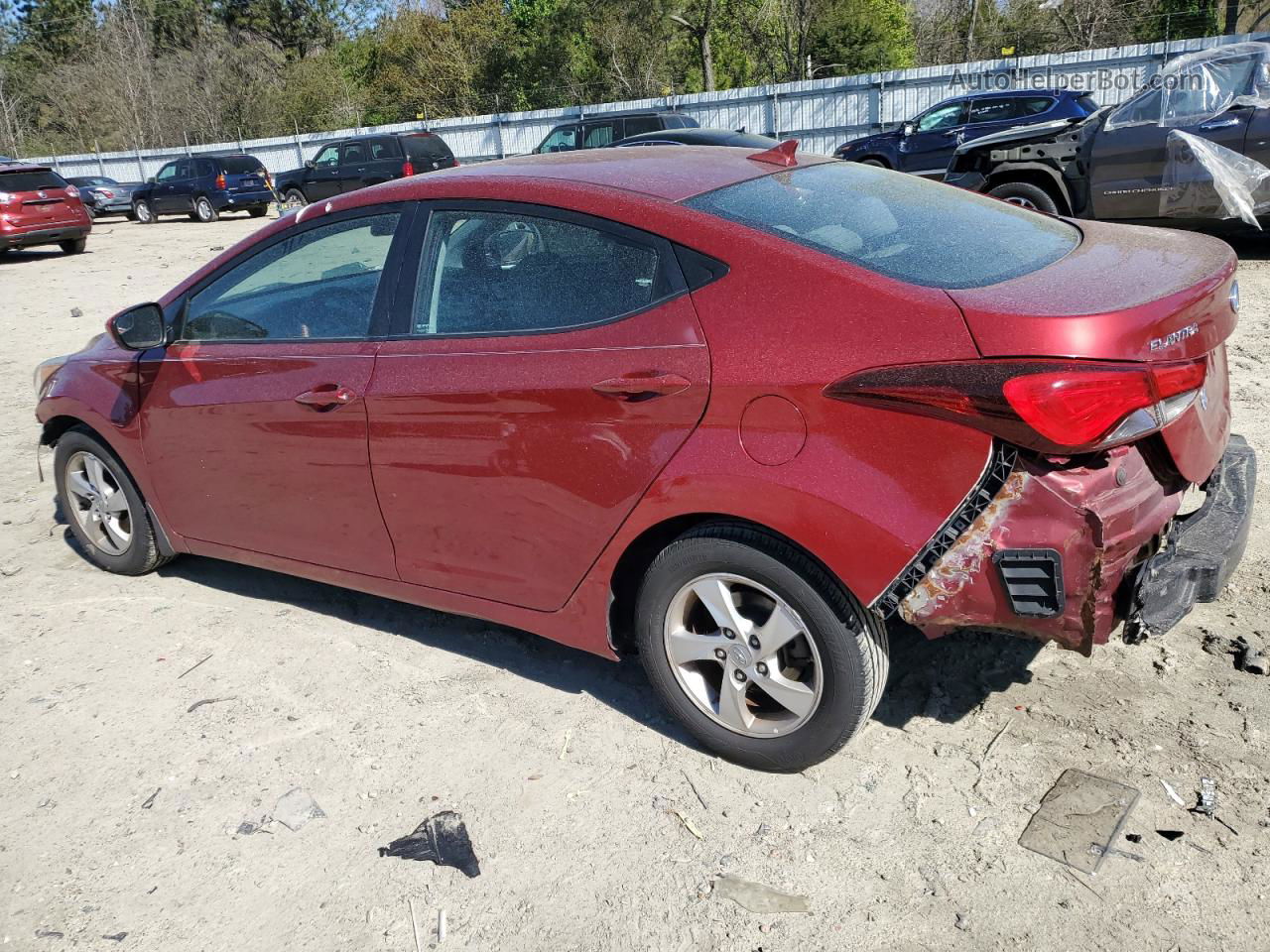 2014 Hyundai Elantra Se Red vin: 5NPDH4AE7EH541598