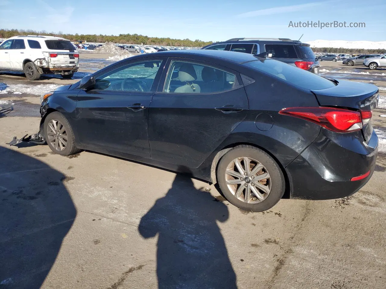 2014 Hyundai Elantra Se Черный vin: 5NPDH4AE7EH543108